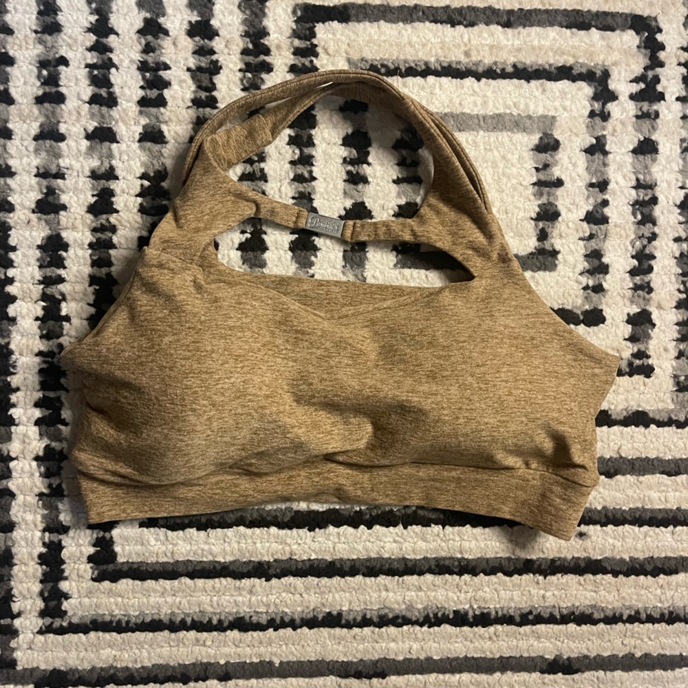 Bombshell sportswear two way bra in caramel size LARGE